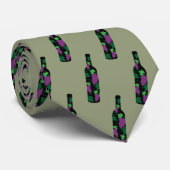 Weinflasche dunkel krawatte (Gerollt)