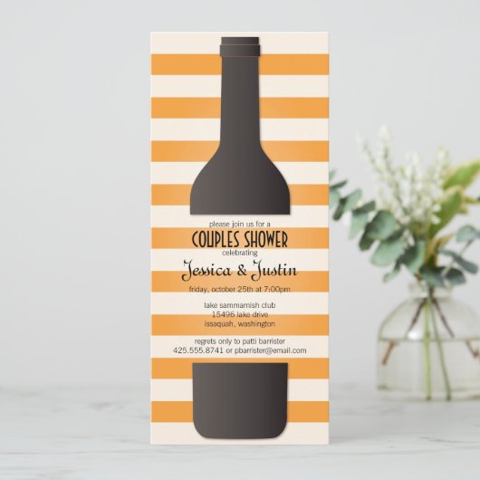 Weinflasche - Einladung (Stehend Vorderseite)