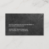 Weinflasche | Eisblau | Monogramm Visitenkarte (Rückseite)