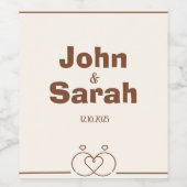 Weinflasche - Elegantes Design Weinetikett (Einzelnes Label)