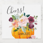 Weinflasche ETIKETT Party, Kürbis, Herbst, (Einzelnes Label)