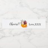 Weinflasche ETIKETT Party, Kürbis, Herbst, (Einzelnes Label)