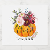 Weinflasche ETIKETT Party, Kürbis, Herbst, (Einzelnes Label)