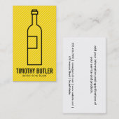 Weinflasche | Gelb Visitenkarte (Vorne/Hinten)