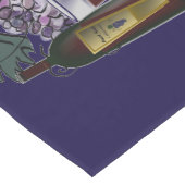 Weinflasche, Glas und Trauben Mittelgroßer Tischläufer (Ecke)