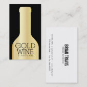 Weinflasche | Golden Visitenkarte (Vorne/Hinten)