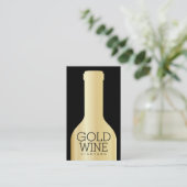 Weinflasche | Golden Visitenkarte (Stehend Vorderseite)