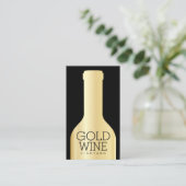 Weinflasche | Golden Visitenkarte (Stehend Vorderseite)