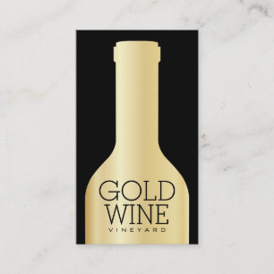 Weinflasche Golden Visitenkarte