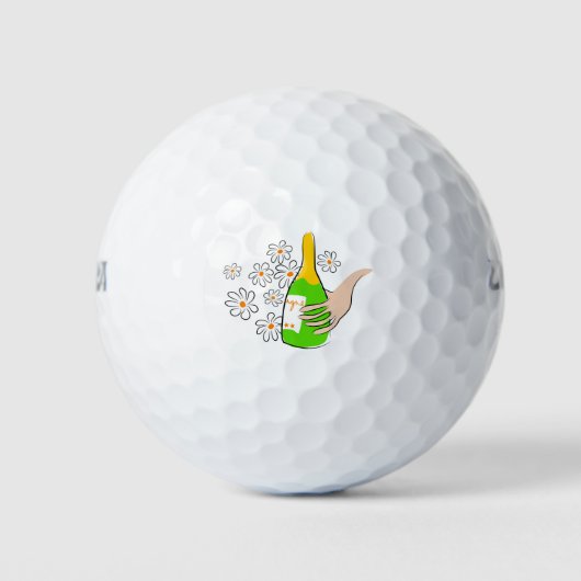 Weinflasche Golfball (Vorderseite)