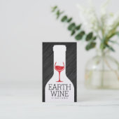Weinflasche | Holzplatte Visitenkarte (Stehend Vorderseite)