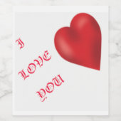 Weinflasche [in Liebe Sie] Weinetikett (Einzelnes Label)