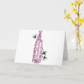 Weinflasche Karte (Gelbe Blume)