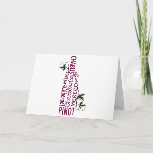 Weinflasche Karte (Vorderseite)