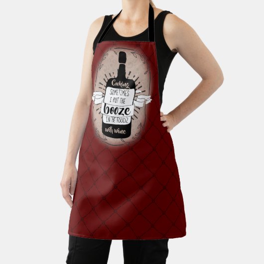Weinflasche Kochen mit Wein personalisierte Küche Schürze (InSitu)