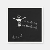 Weinflasche Korkenzieher Bereit für das Wochenende Serviette (Vorderseite)
