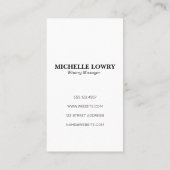 Weinflasche Kunst Visitenkarte (Rückseite)