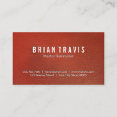 Weinflasche | Leather Texture Visitenkarte (Rückseite)