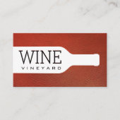 Weinflasche | Leather Texture Visitenkarte (Vorderseite)