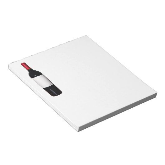 Weinflasche (Leerzeichen) Notepad Notizblock (angewinkelt)