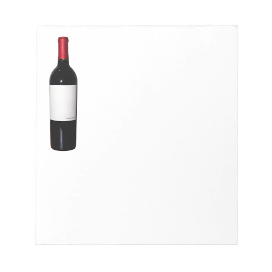Weinflasche (Leerzeichen) Notepad Notizblock (Vorderseite)