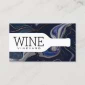 Weinflasche | Lila Blaugoldmarmor Visitenkarte (Vorderseite)
