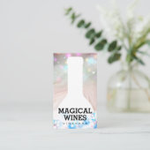 Weinflasche | Magisches Glühen Bokeh Shimmer Visitenkarte (Stehend Vorderseite)