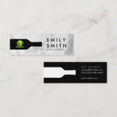 Weinflasche | Marmor | Weinberg Mini Visitenkarte (Vorne/Hinten)