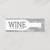 Weinflasche Mini Visitenkarte (Vorderseite)