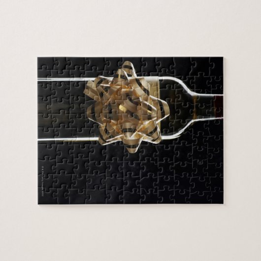 Weinflasche mit Bogen Puzzle (Horizontal)