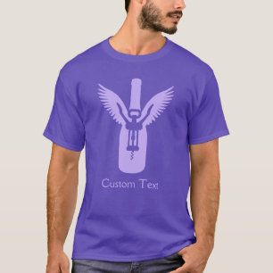 Weinflasche mit Flügeln und Korkenzieher T-Shirt