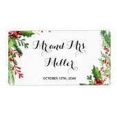 Weinflasche mit Mini-Champagner-Flasche - botanisc (Vorne)