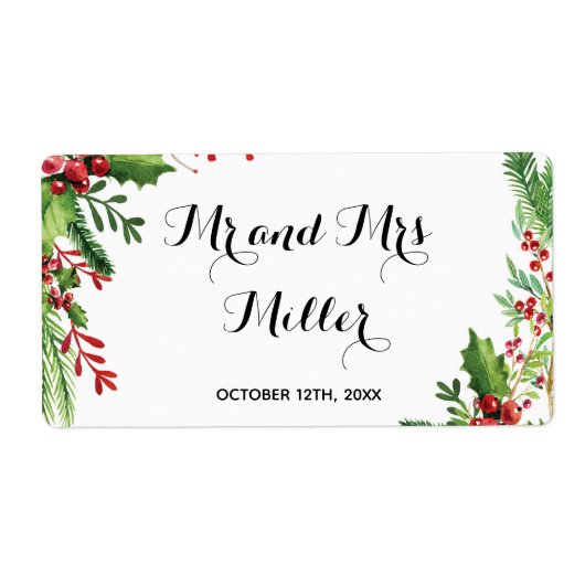 Weinflasche mit Mini-Champagner-Flasche - botanisc (Vorne)