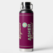 Weinflasche mit Name Trinkflasche (Rückseite)
