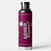 Weinflasche mit Name Trinkflasche (links)