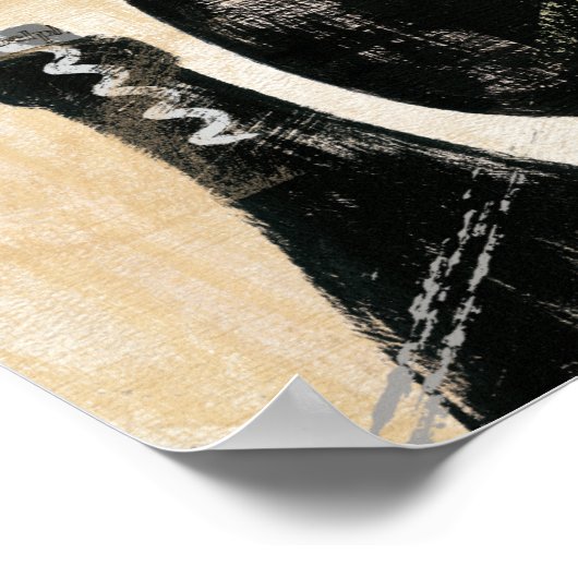 Weinflasche mit zwei Gläsern Poster (Ecke)