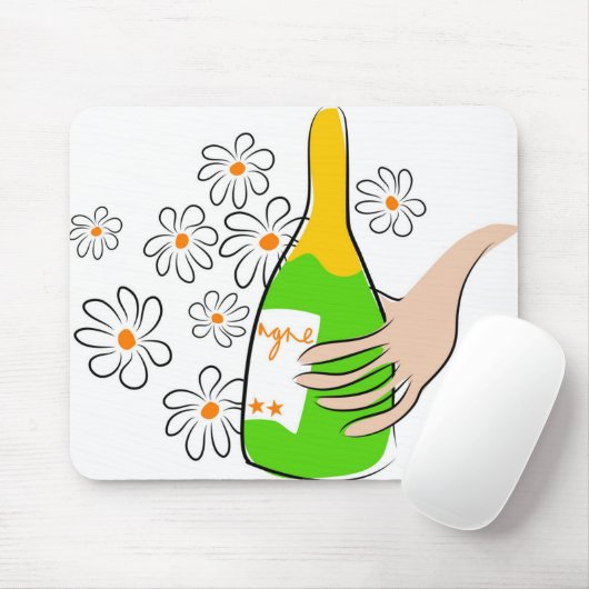 Weinflasche Mousepad (Mit Mouse)