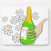 Weinflasche Mousepad (Vorne)