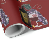 Weinflasche n Trauben Geschenkpapier (Rolleneckpunkt)