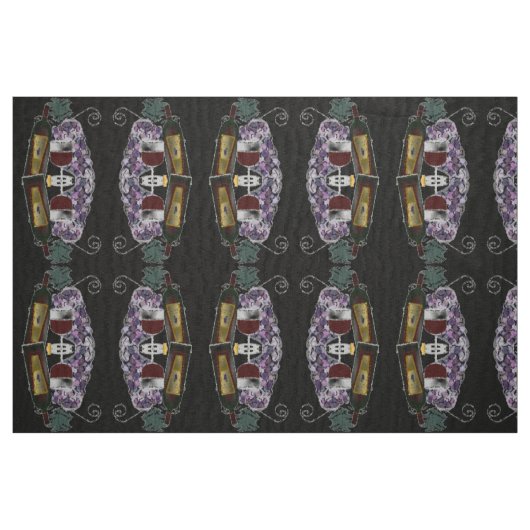 Weinflasche n Trauben Stoff (Fat Quarter (45,7 x 55,9 cm))