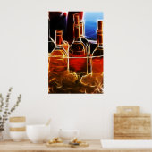 Weinflasche Poster (Küche)