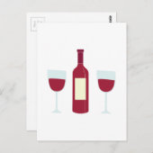 Weinflasche Postkarte (Vorne/Hinten)