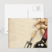 Weinflasche Postkarte (Vorne/Hinten)