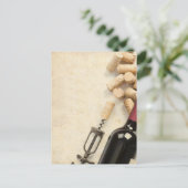 Weinflasche Postkarte (Stehend Vorderseite)