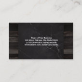 Weinflasche Pour | Marmor und Holz Visitenkarte (Rückseite)