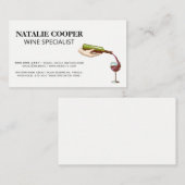 Weinflasche Pour Visitenkarte (Vorne/Hinten)