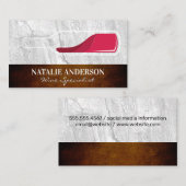 Weinflasche | Rock Slate and Texture Business Visitenkarte (Vorne/Hinten)