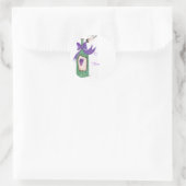 Weinflasche Runder Aufkleber (Tasche)