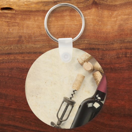 Weinflasche Schlüsselanhänger (Vorderseite)