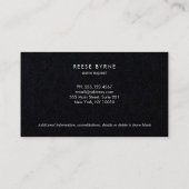 Weinflasche Sommelier-Logo Schwarz Visitenkarte (Rückseite)